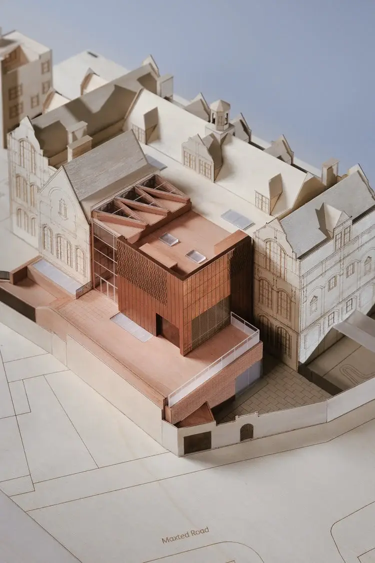 Architectural model, Belham Primary School, seen from above